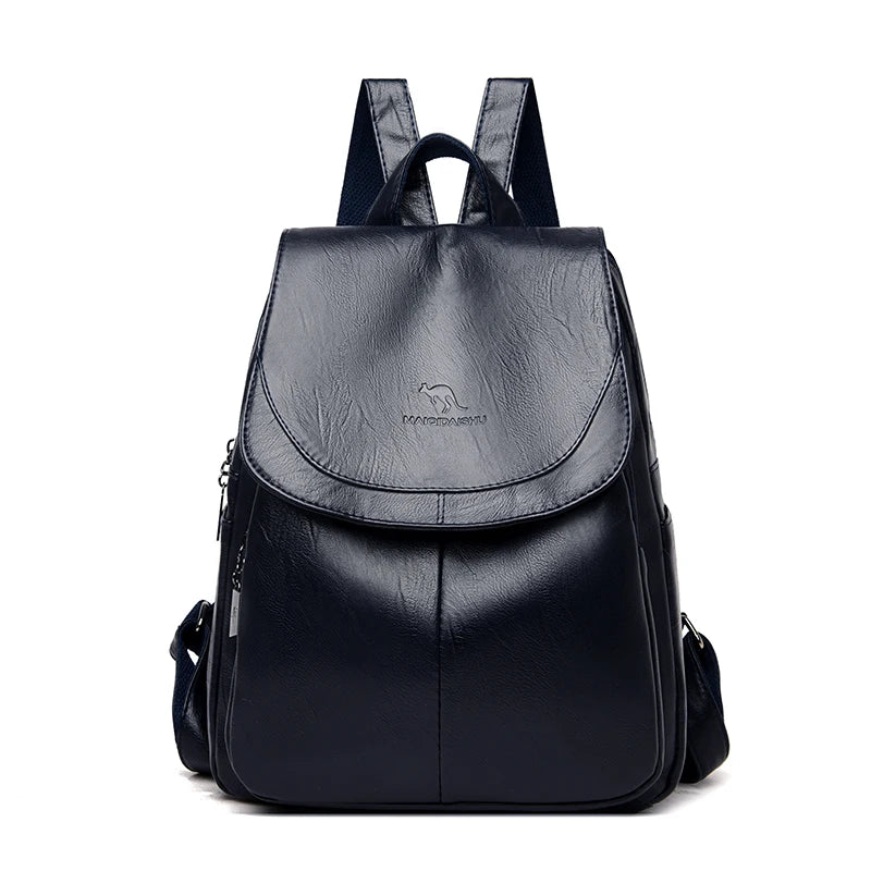 Vintage Bag School Backpack  Marven Dark Blue  