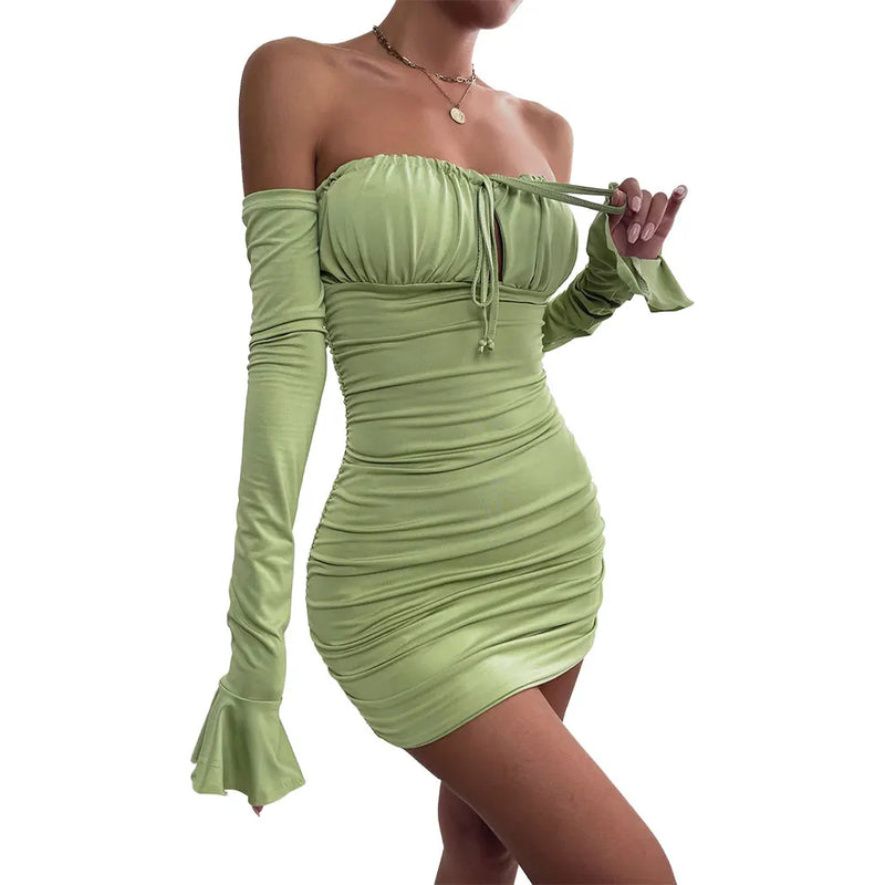 Boob Tube Top Dress Boob Tube Top Dress Marven 21809-Bean Green XS 