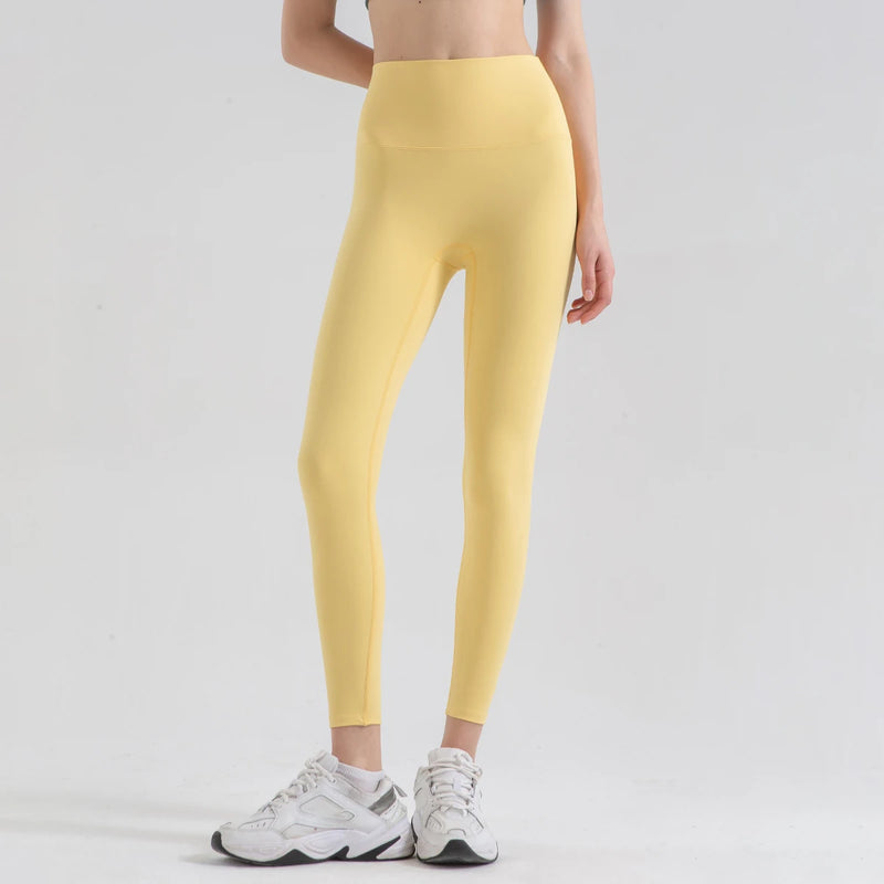 Women High-Waist Hip Lift Gym Leggings Women High-Waist Hip Lift Gym Leggings Marven Light Yellow M 