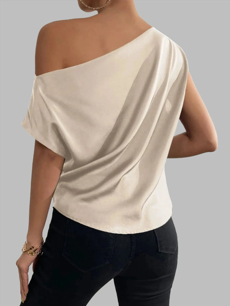 Asymmetric Off-Shoulder Blouse  Marven   