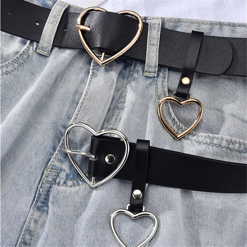 Fashion Leather Belt Metal Heart  Marven   