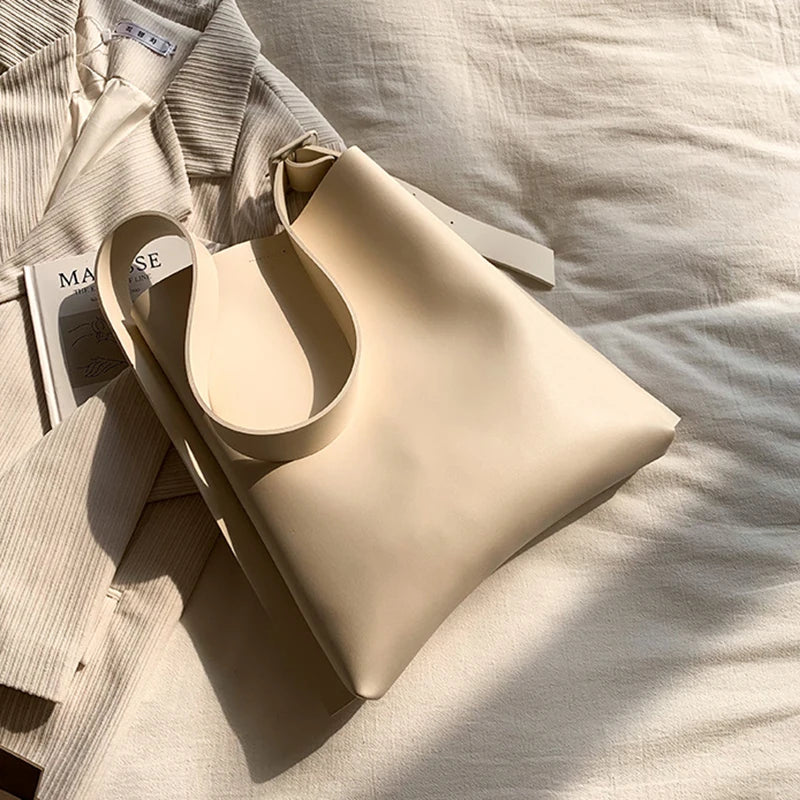 Trend Shoulder Tote Bag  Marven Beige white  