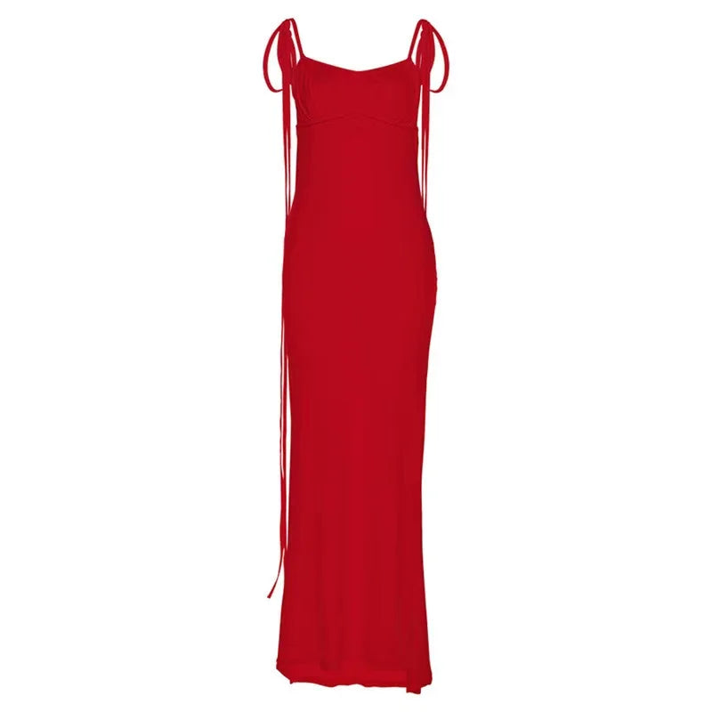 Backless Maxi Dress Backless Maxi Dress Marven Red XS 