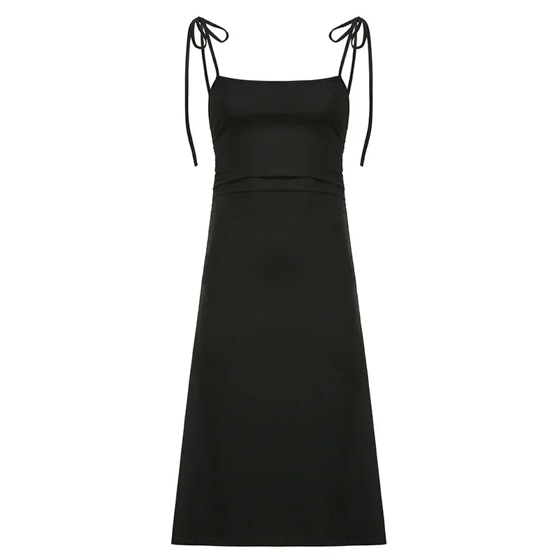 Strappy Ruched Sexy Black Dress Strappy Ruched Sexy Black Dress Marven Black M 