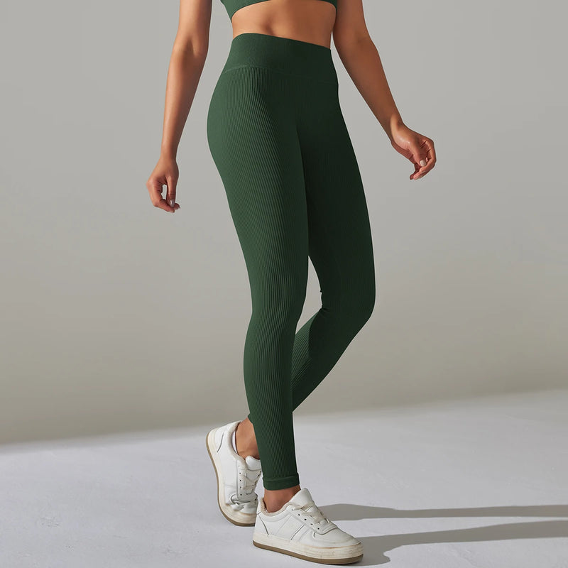 Hips Lifting Gym Leggings Seamless Sport Pants Hips Lifting Gym Leggings Seamless Sport Pants Marven Dark Green M 