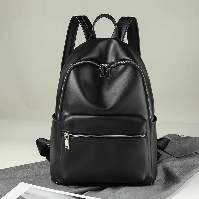 High Quality Leather Backpack  Marven Black  