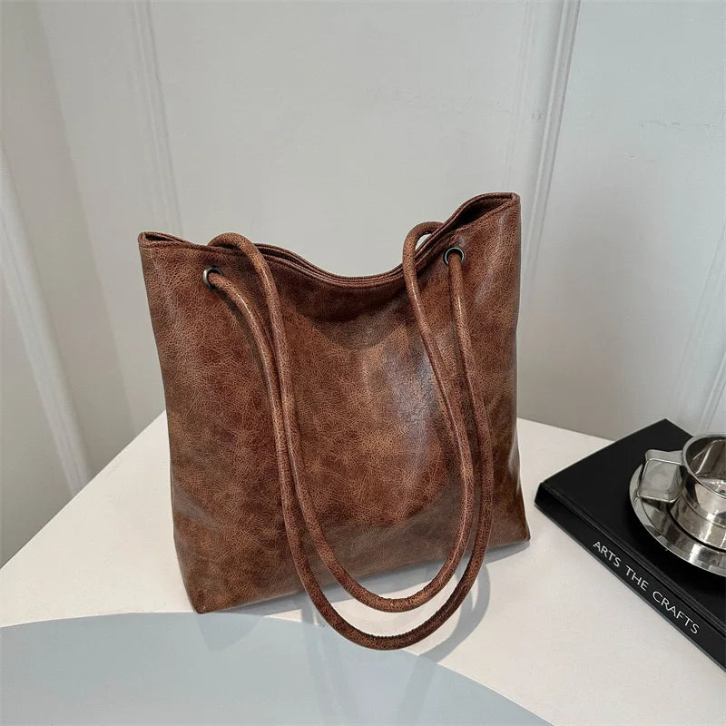 Leather Tote Bag  Marven brown  