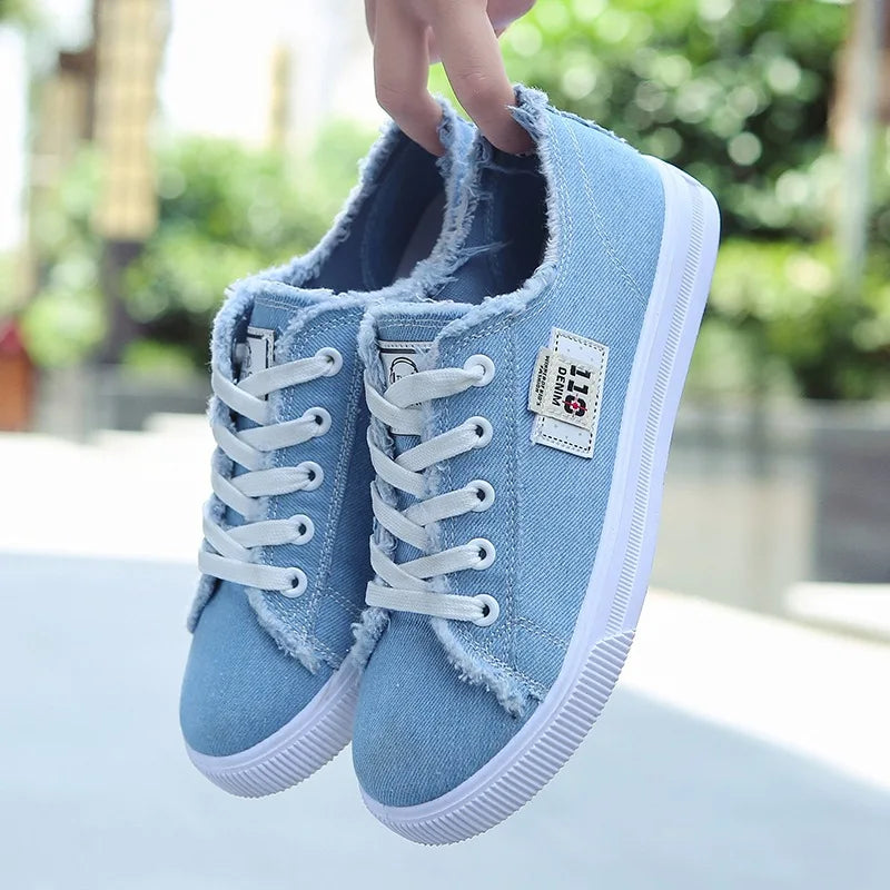 Low-Top Denim Canvas Sneakers Low-Top Denim Canvas Sneakers Marven   