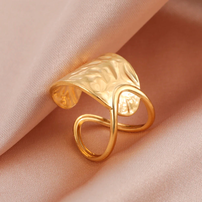 Heart of Marven" Adjustable Geometric Heart Ring Heart of Marven" Adjustable Geometric Heart Ring Marven Style 1 Gold Adjustable 