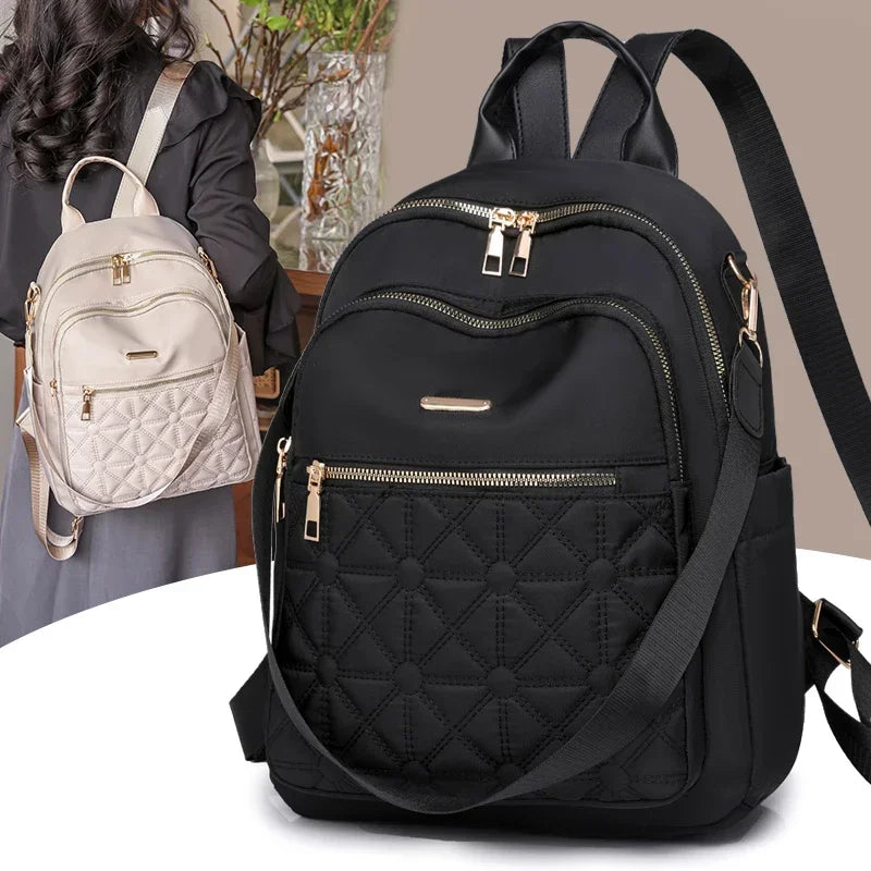 Zippered Nylon Backpack  Marven   