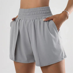 Two Piece Elastic Waist Shorts  Marven GRAY L 