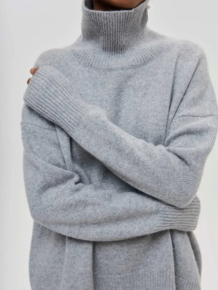 Cozy Winter Turtleneck Oversized Jumper Cozy Winter Turtleneck Oversized Jumper Marven Gray M 