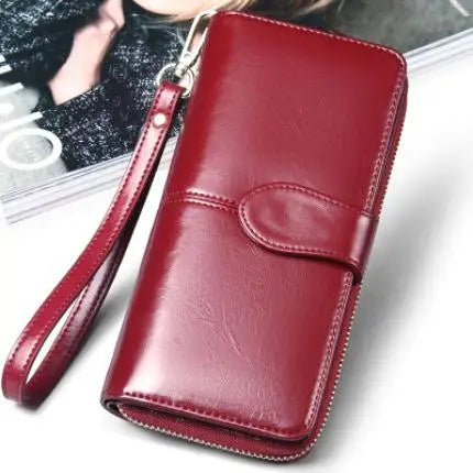 Wallet Korean Style Oil Wax  Marven Burgundy  