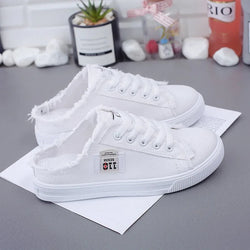 Low-Top Denim Canvas Sneakers Low-Top Denim Canvas Sneakers Marven white 2 37 