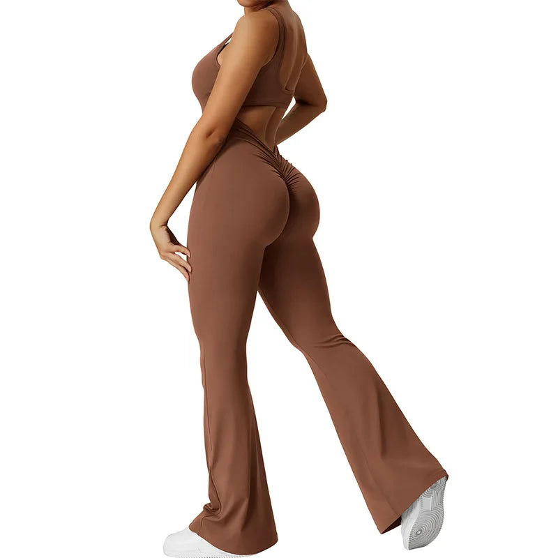 Sierra V-Back Jumpsuit Sierra V-Back Jumpsuit Marven Dark Brown L 