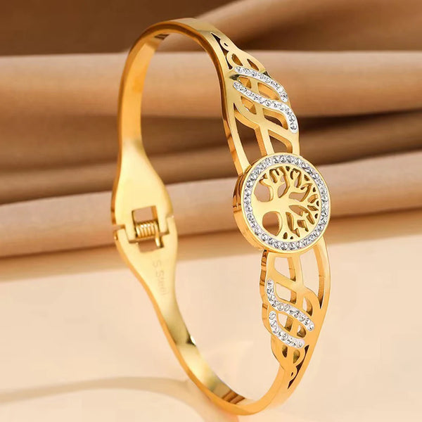 Tree Of Life Cuff Bracelet  Marven SLB0259GO CHINA 53-59mm