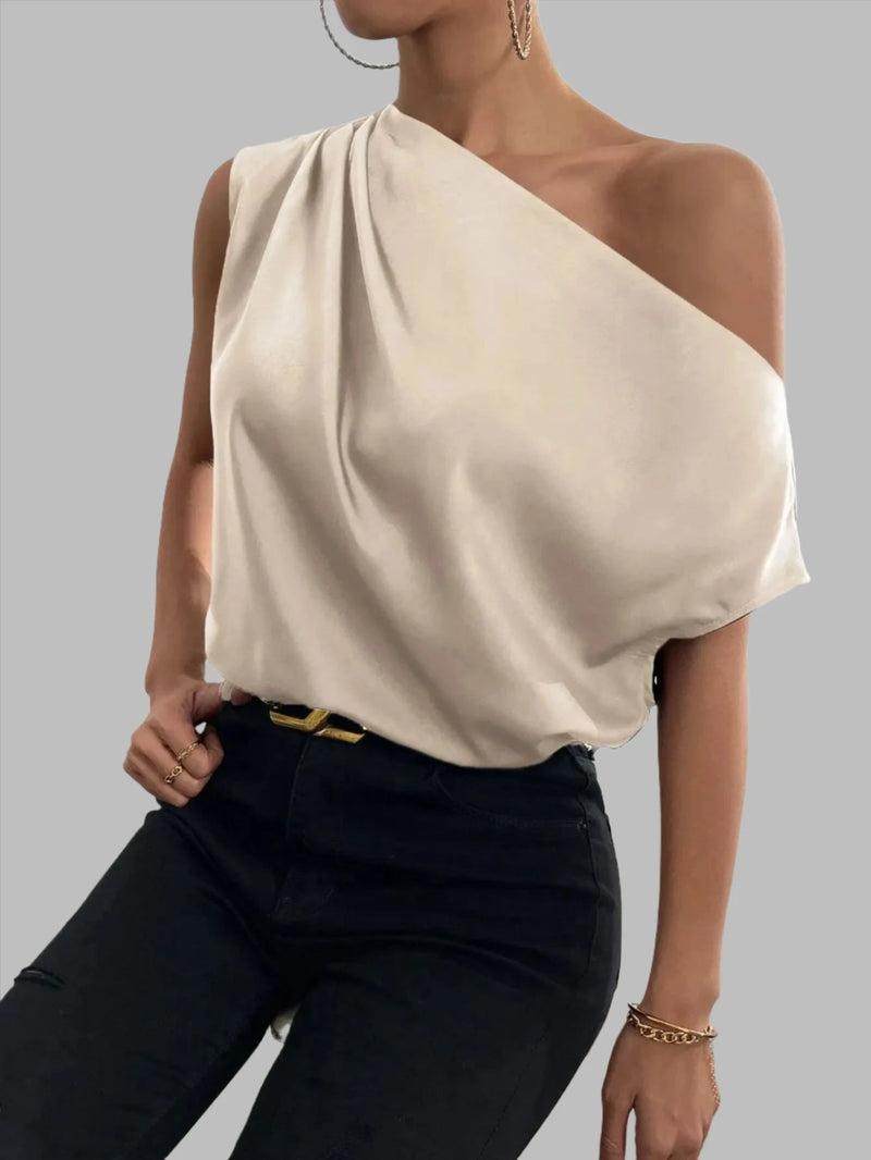 Asymmetric Off-Shoulder Blouse  Marven   