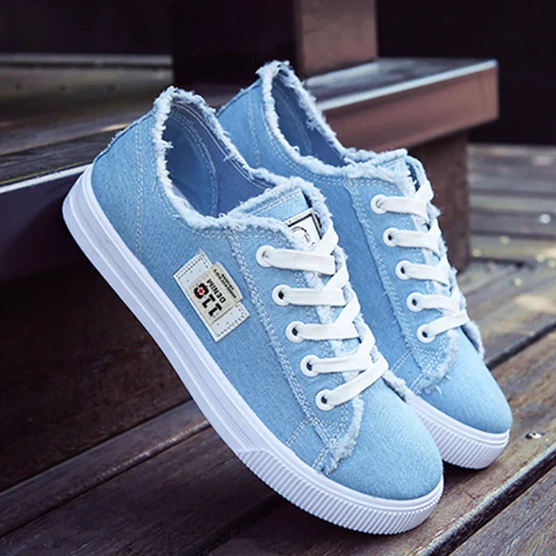 Low-Top Denim Canvas Sneakers Low-Top Denim Canvas Sneakers Marven Blue 41 