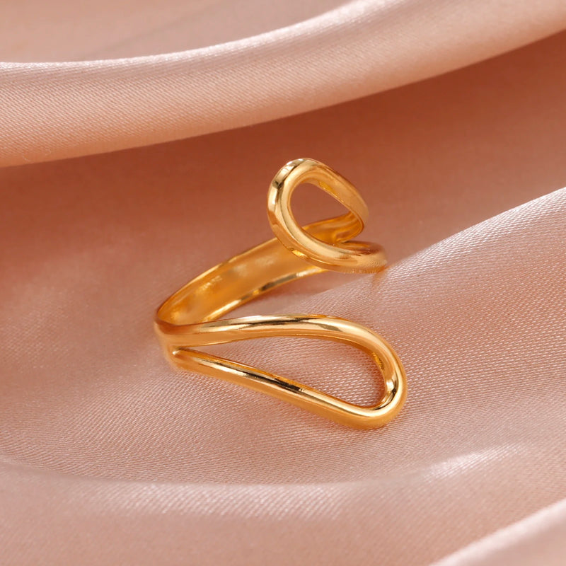 Heart of Marven" Adjustable Geometric Heart Ring Heart of Marven" Adjustable Geometric Heart Ring Marven Style 20 Gold Adjustable 