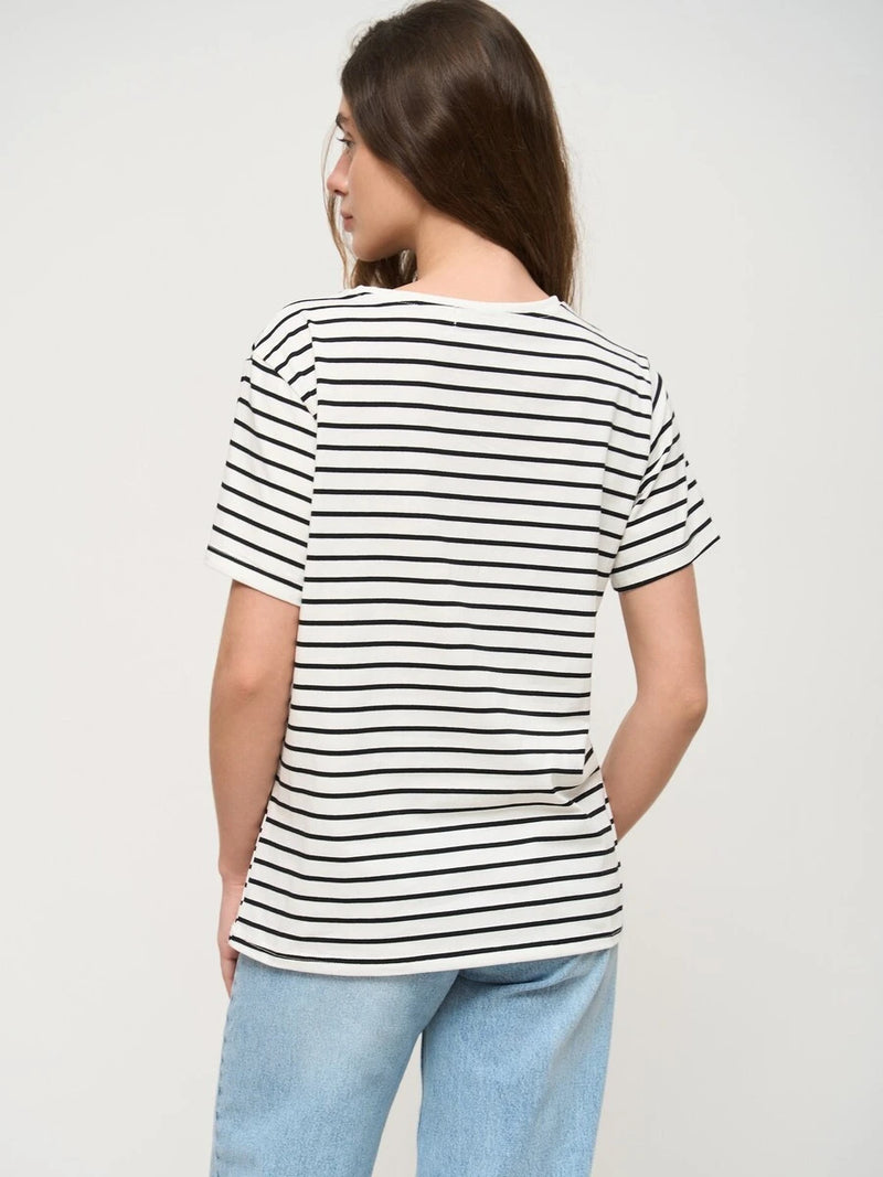 Short Sleeve Striped T-Shirts  Marven   