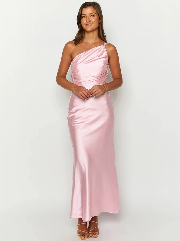 Diagonal Maxi Dress Diagonal Maxi Dress Marven Pink S 