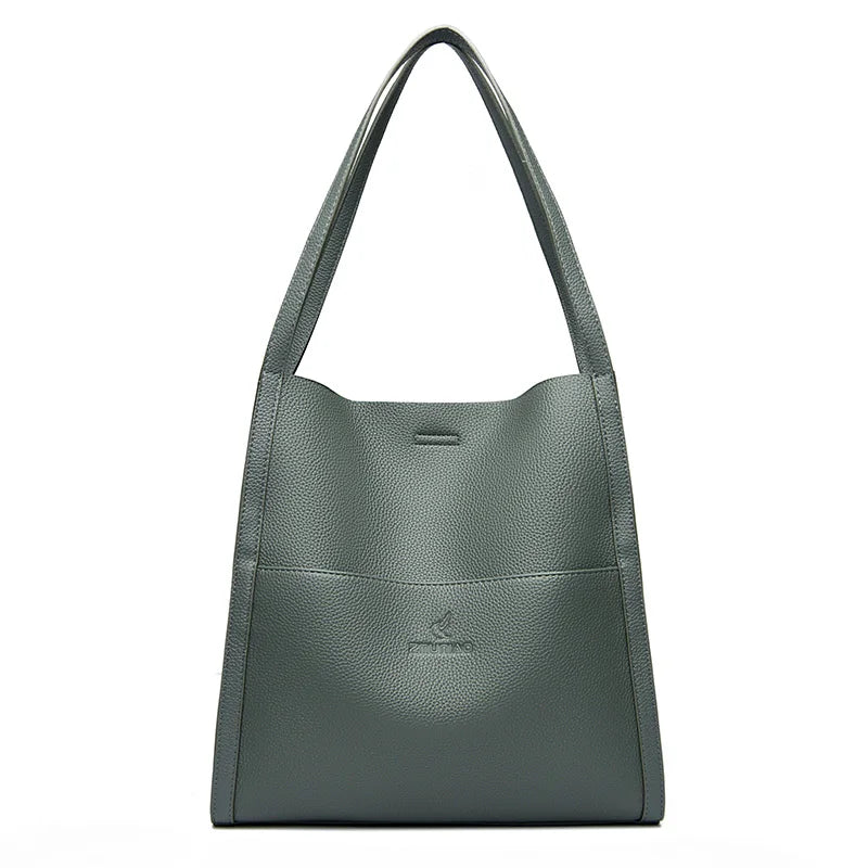 Leather Shopper Bag  Marven Green  