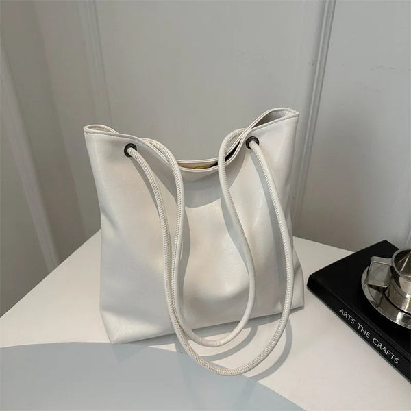 Leather Tote Bag  Marven WHITE  