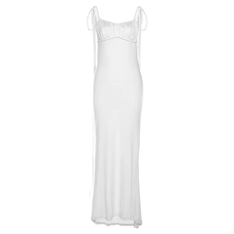 Backless Maxi Dress Backless Maxi Dress Marven White XS 