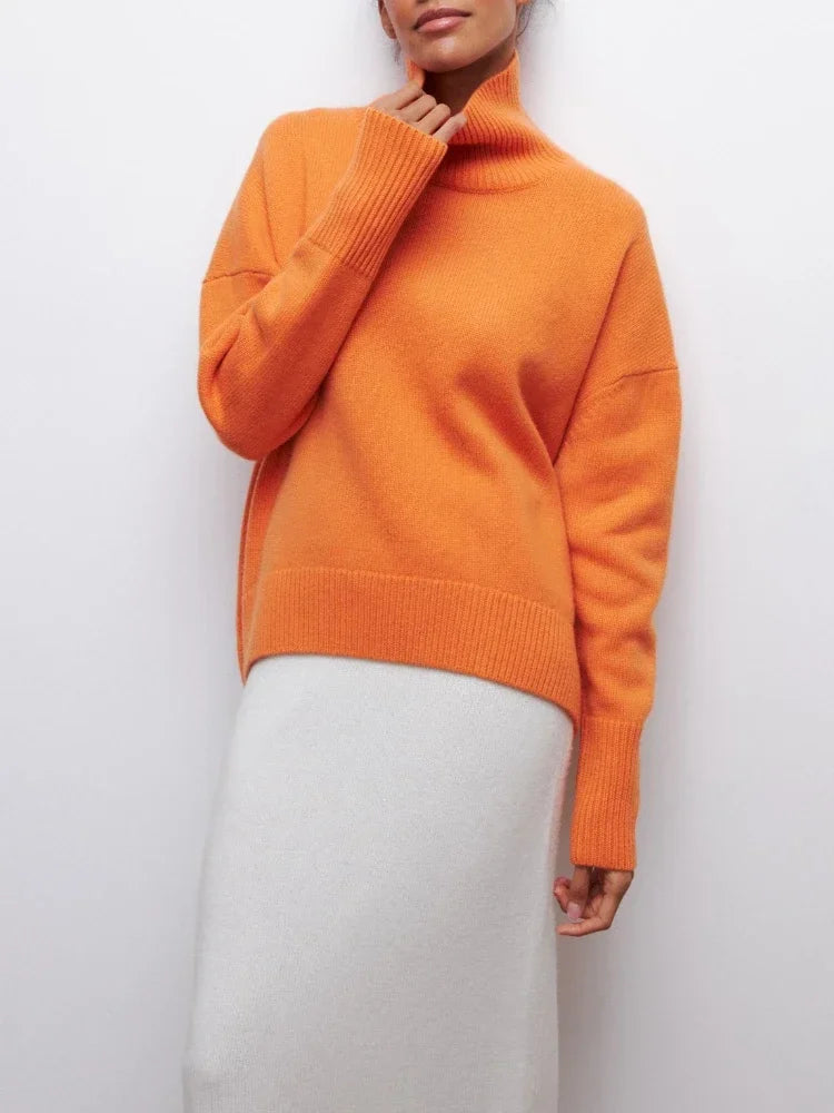 Cozy Winter Turtleneck Oversized Jumper Cozy Winter Turtleneck Oversized Jumper Marven Orange L 