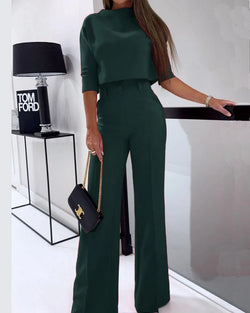 Elegant Summer 2-Piece Set for Office Wear Elegant Summer 2-Piece Set for Office Wear Marven Green S 