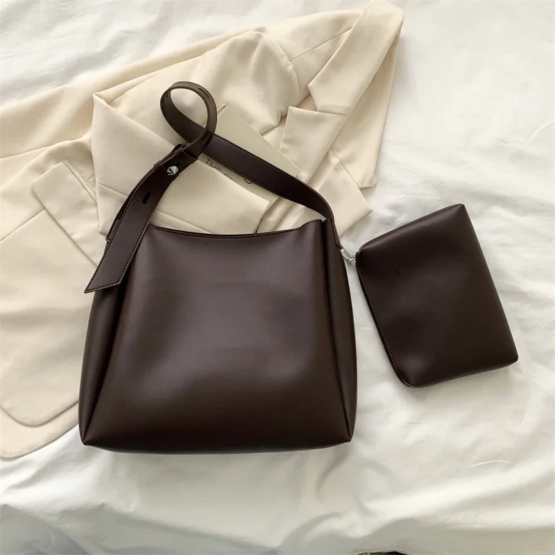 Trend Shoulder Tote Bag  Marven Style3-Coffee  