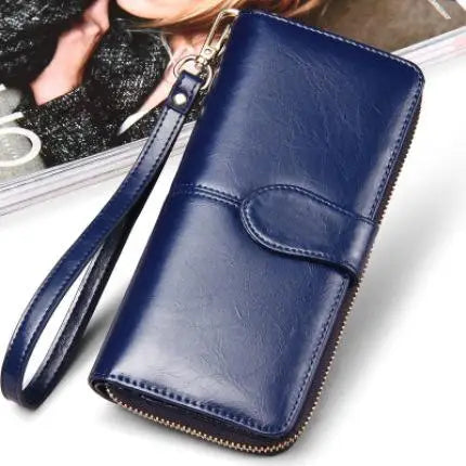 Wallet Korean Style Oil Wax  Marven Dark blue  