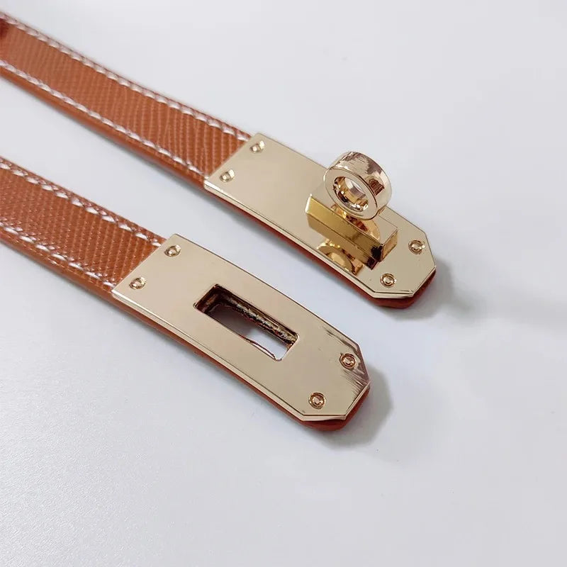 Adjustable Thin Leather Belt  Marven   