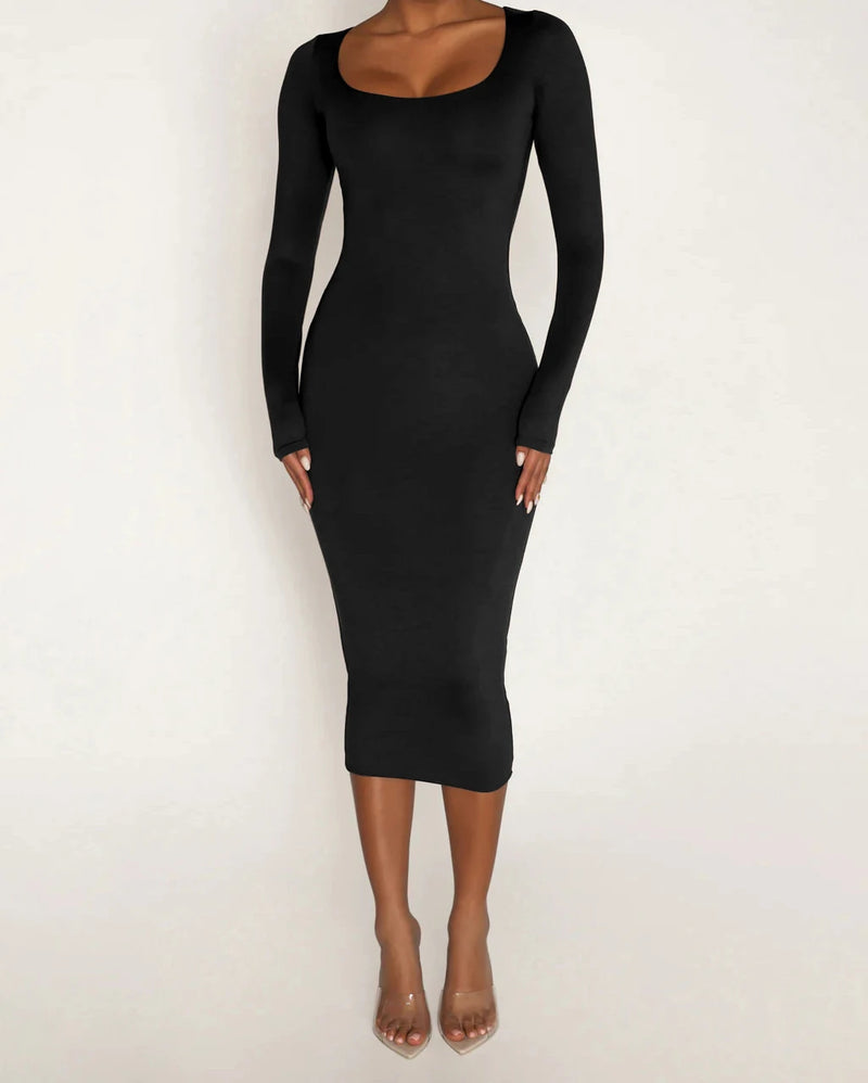 Long Sleeve Bodycon Dress Long Sleeve Bodycon Dress Marven black S 