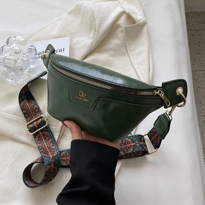 Chest Leather Belt Bag  Marven Green  