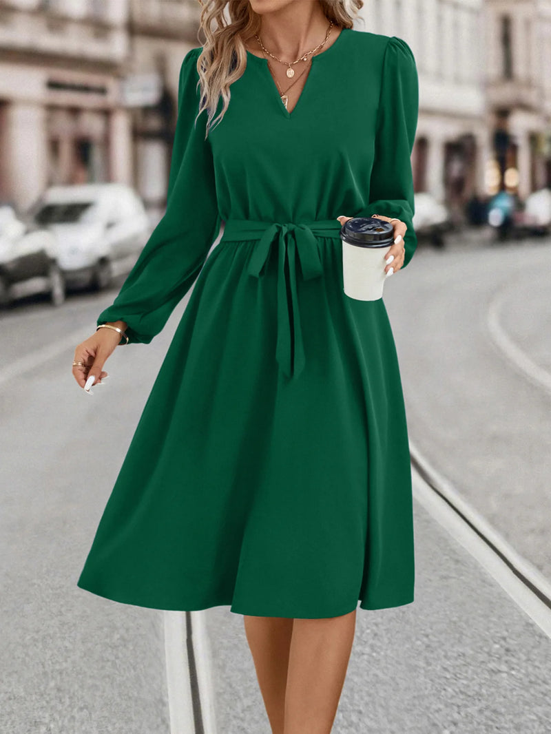 Long Sleeved Strap Dress Long Sleeved Strap Dress Marven Dark green XL 