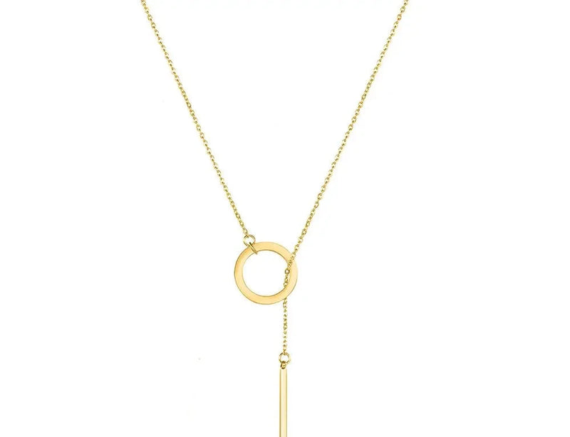 Infinity Cross Pendant Necklace - Gold Stainless Steel Fashion  Marven Gold Color Necklace 