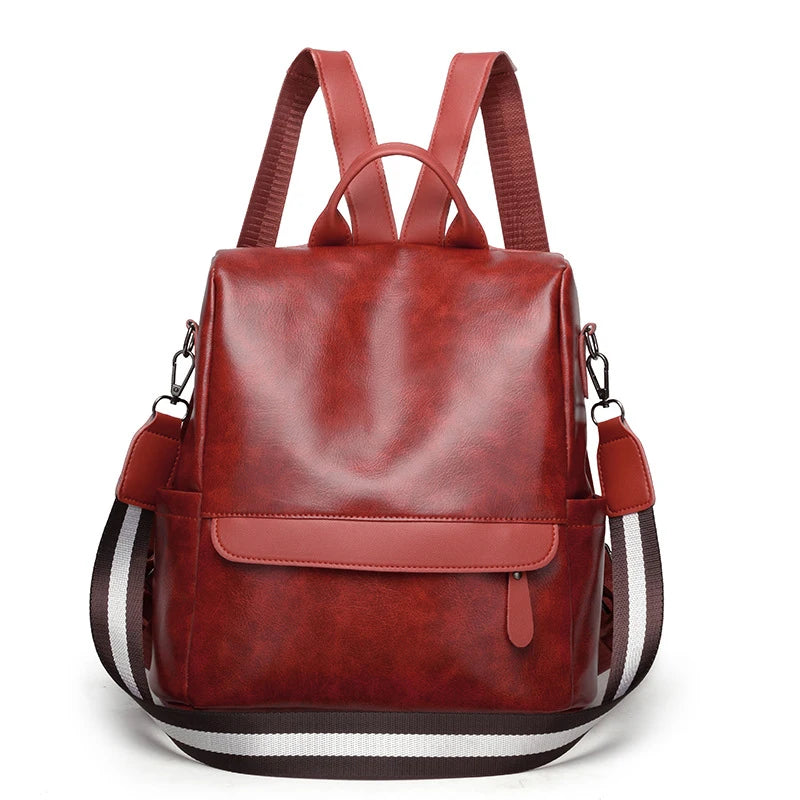 Purse Leather Anti-theft  Marven Wine red  