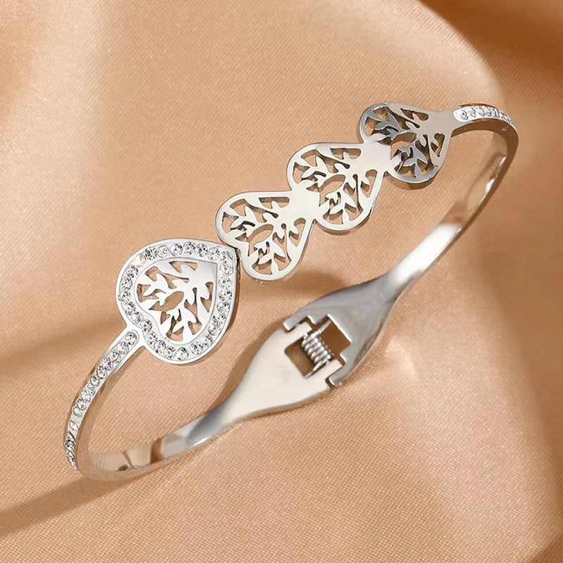 Tree Of Life Cuff Bracelet  Marven SLB0264SI CHINA 53-59mm