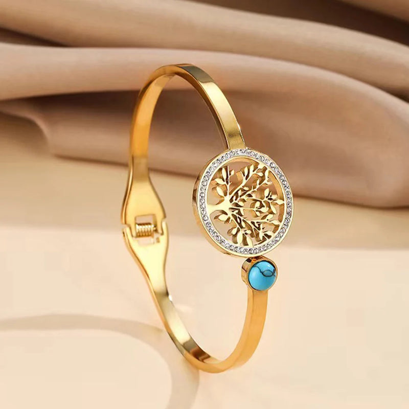 Tree Of Life Cuff Bracelet  Marven SLB0263GO CHINA 53-59mm