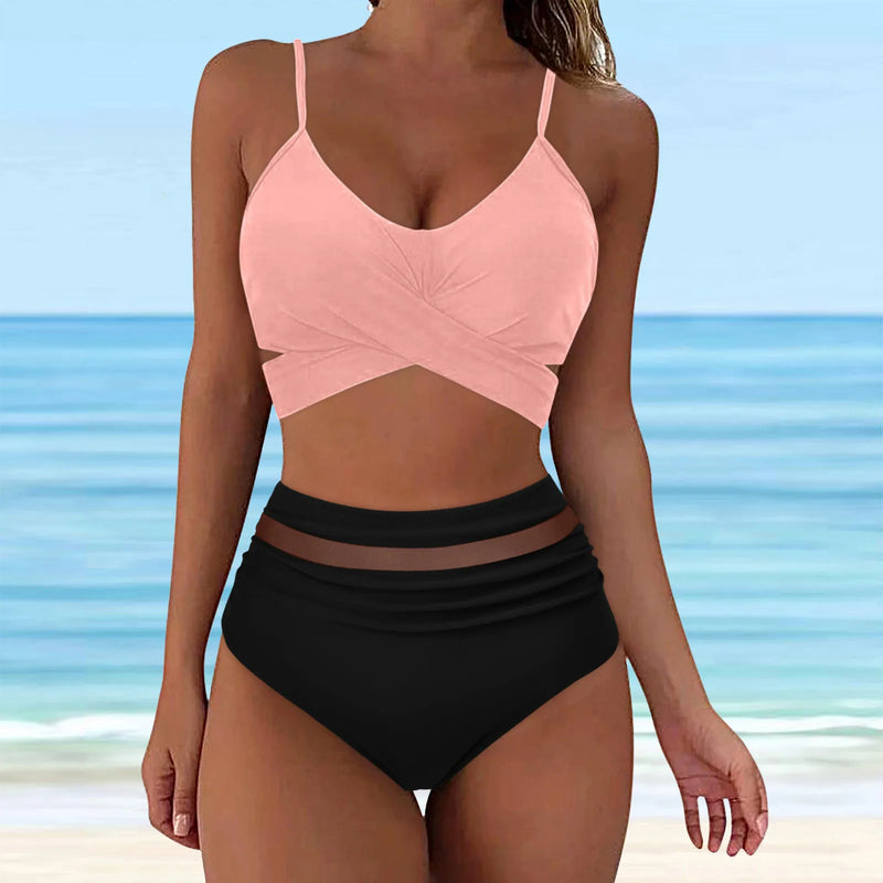 Push Up High Waisted Swimsuit  Marven Pink XXL CN