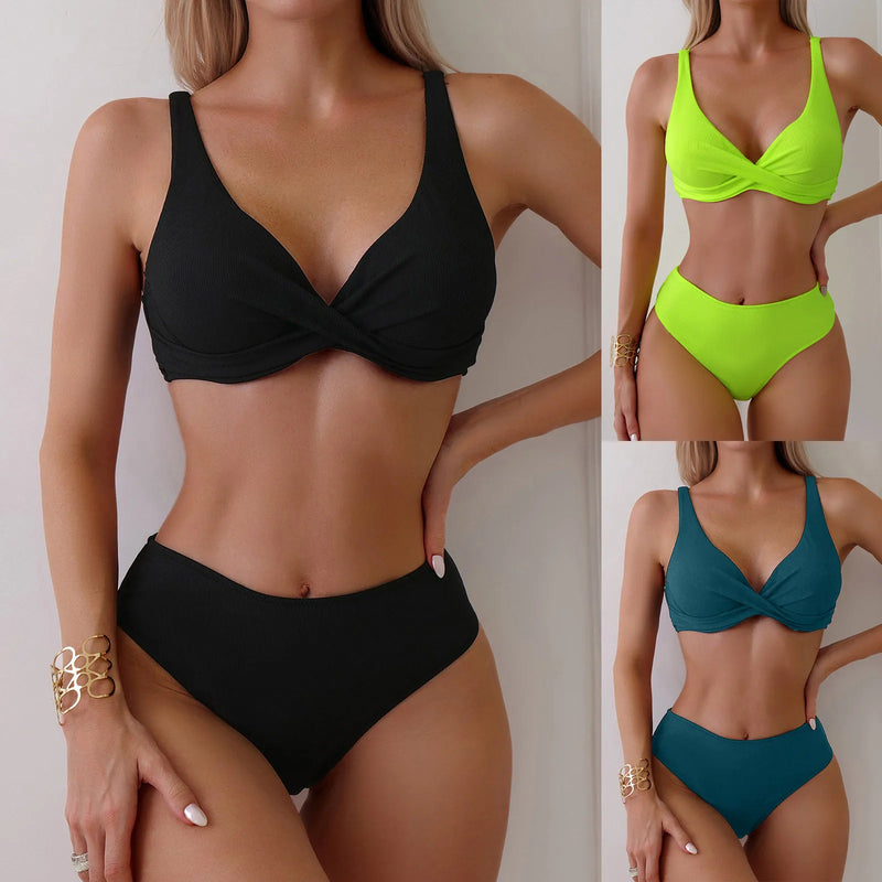 Vintage Deep V Neck Bikini  Marven   