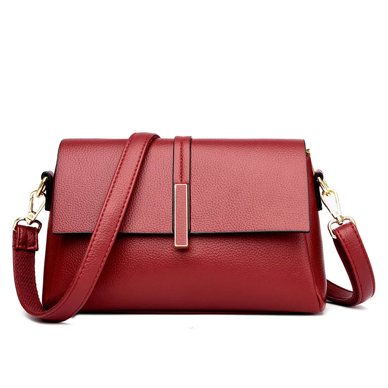 Leather Shoulder Crossbody Bag  Marven Red (20cm<Max Length<30cm) 