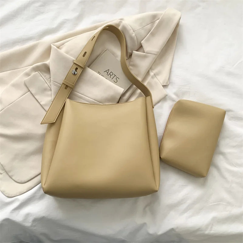 Trend Shoulder Tote Bag  Marven Style3-Khaki  