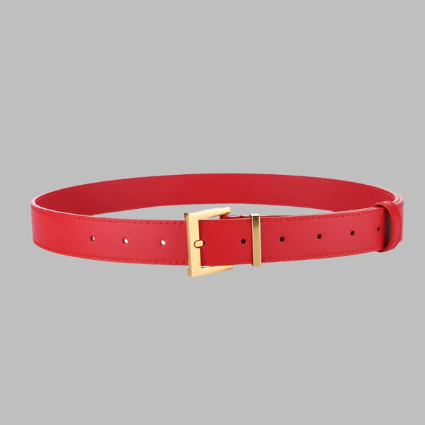 Double Leather Belt  Marven Red 100cm CHINA