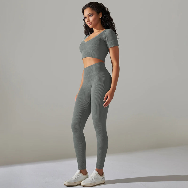 2-Piece Gym Clothing Fitness Suit 2-Piece Gym Clothing Fitness Suit Marven Grey S 