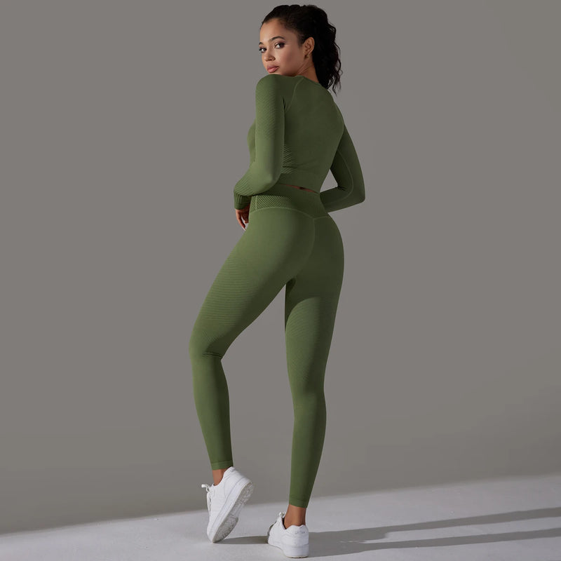 2 Piece Set Fitness Leggings Long Sleeve Shirts 2 Piece Set Fitness Leggings Long Sleeve Shirts Marven   