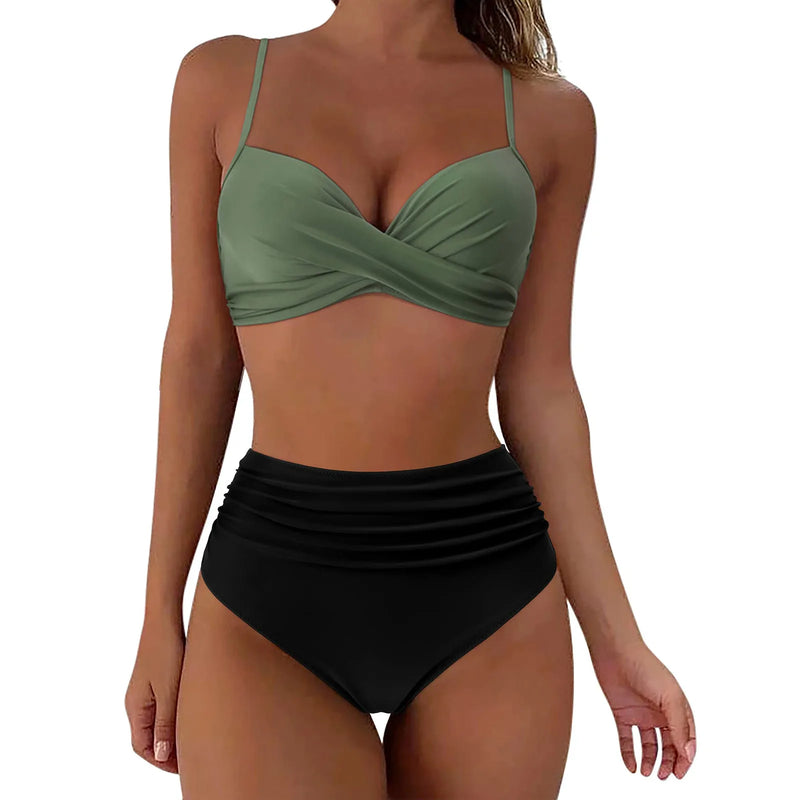 Vintage High Waist Sling Bikini  Marven   