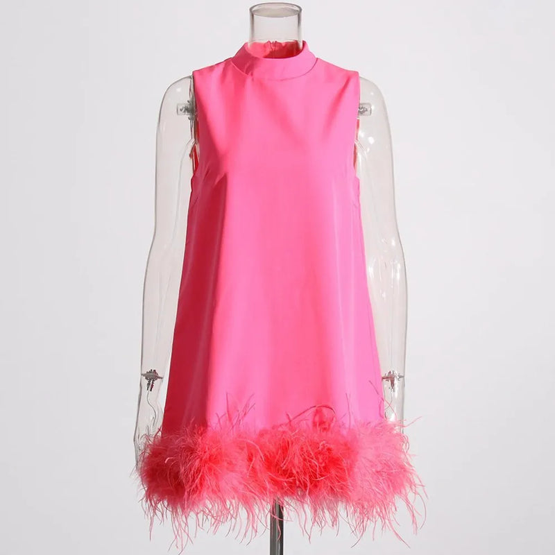 Feather Party Dress Feather Party Dress Marven   