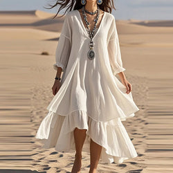 Breezy Bliss V-Neck Maxi Dress